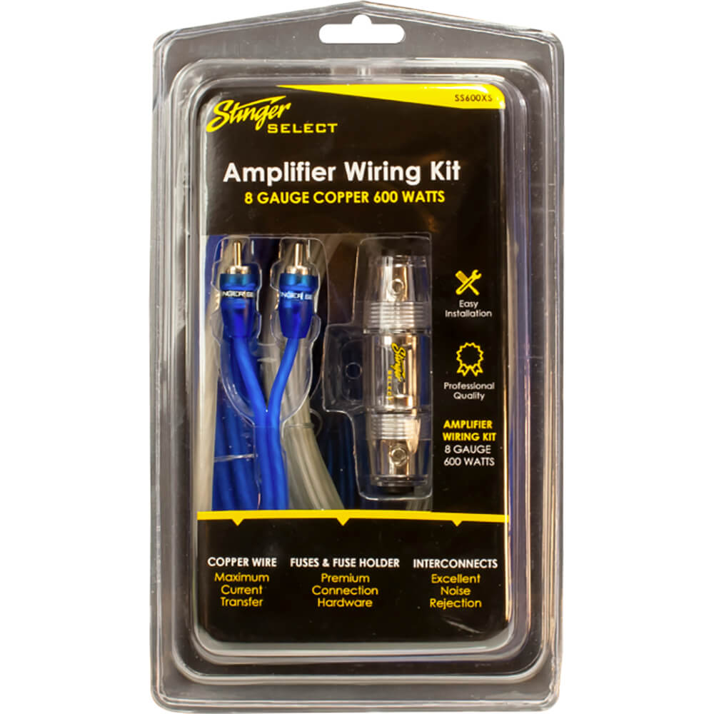 Stinger 8GA Copper 600w Complete Wiring Kit