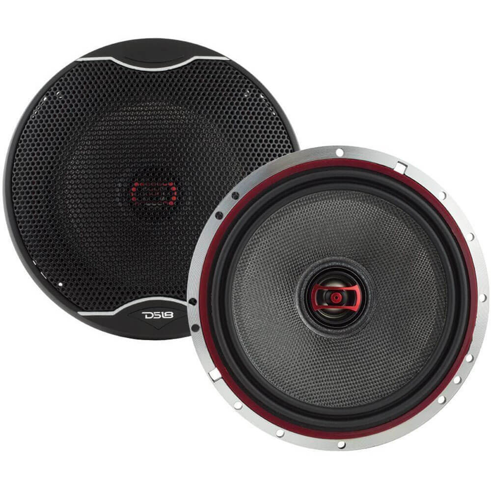 DS18 EXL 6.5 inch 2-Way Coaxial Speaker with Fiber Glass Cone 400 Watts 3-Ohm (Pair)