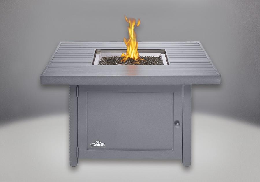 Napoleon 50 Inch Hampton Patio Flame Table: Gray, Square