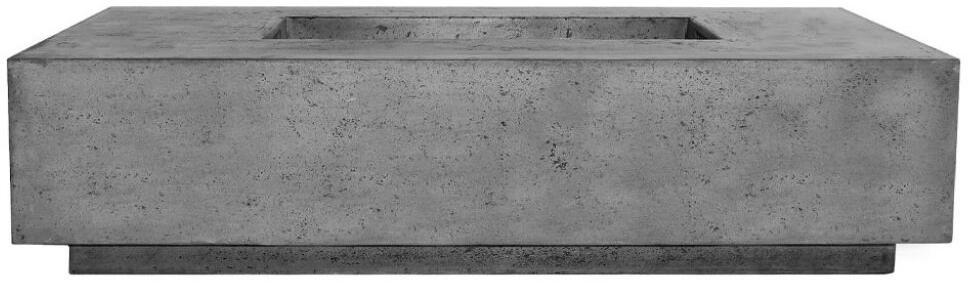 XO Fire Pit Rectangular 60in x 32in Grey NG (LP kit included): Gray
