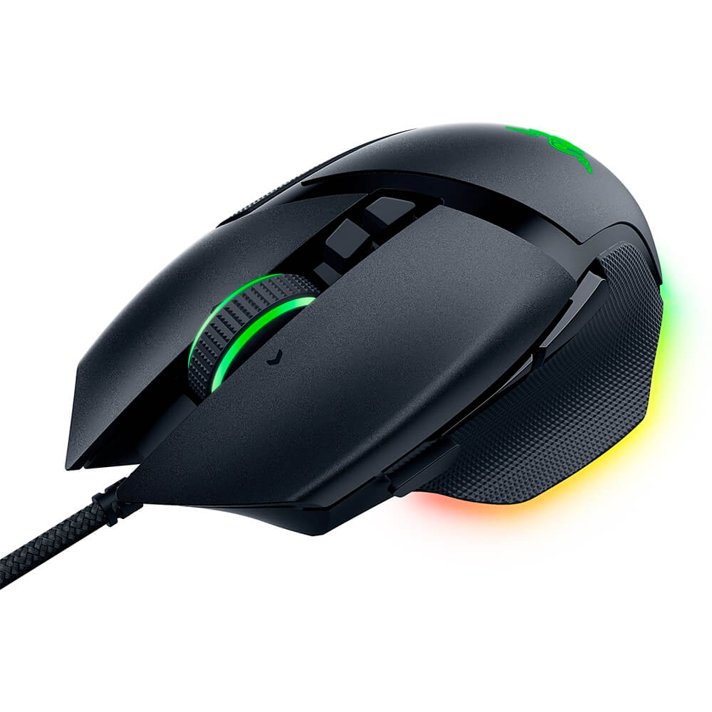Razer Basilik V3 Wired Optical Gaming Mouse w/ Chroma RGB Lighting - Black
