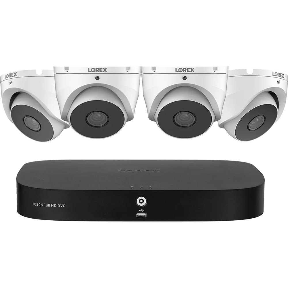 Lorex 1080p 8 Camera Capable 1TB Wired DVR System with 1080p HD CVI Dome Cameras