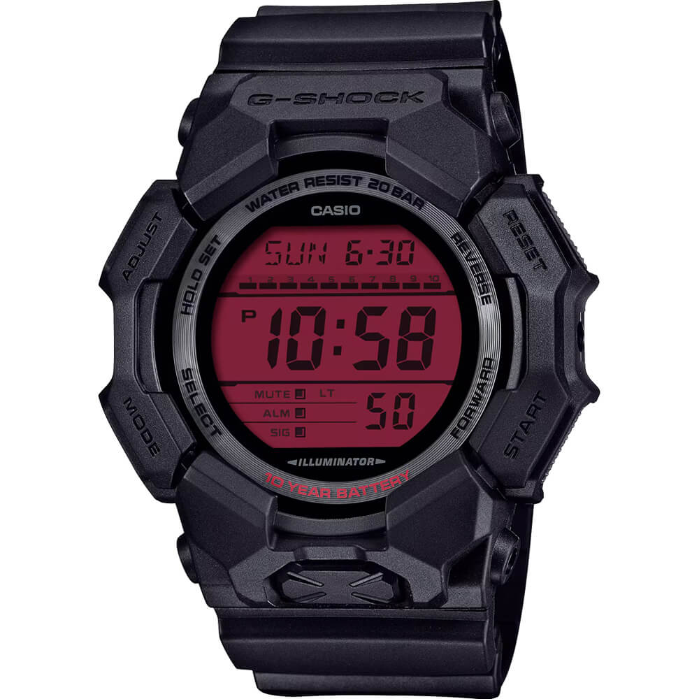 GD-010 Series G-Shock Mens Digital Watch - Black/Red