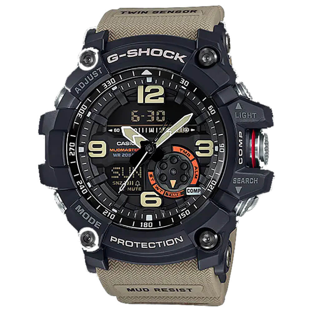 Casio G-Shock Master of G Mudmaster Sports Watch - Beige/Black