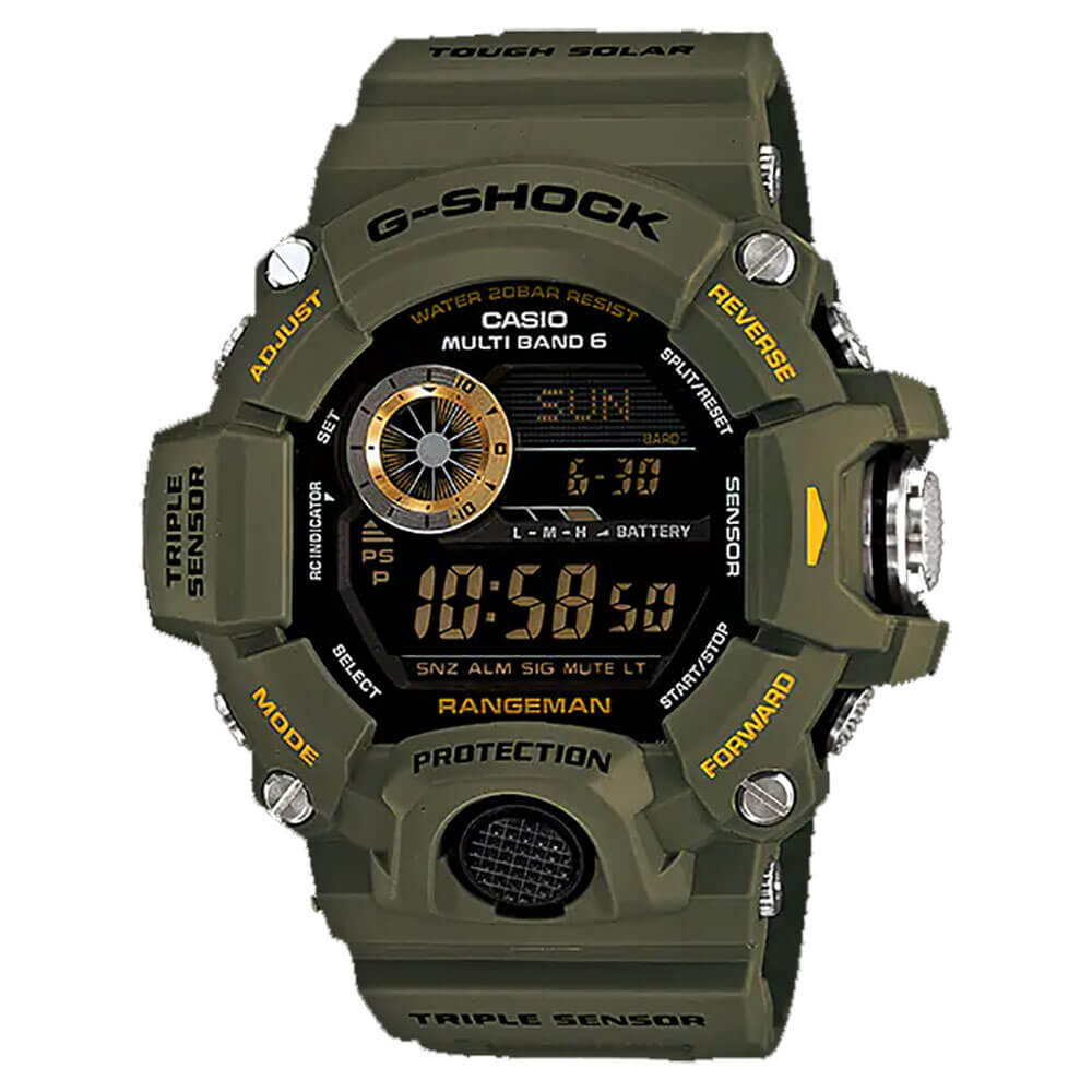 G-Shock Master of G Rangeman GW-9400 Series Sports Watch - Green