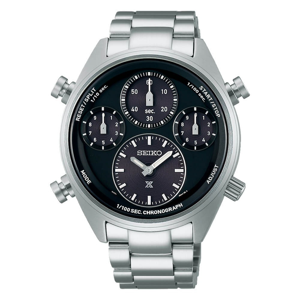 Seiko Mens Prospex Speedtimer Solar Chronograph Watch - Stainless Steel/Black