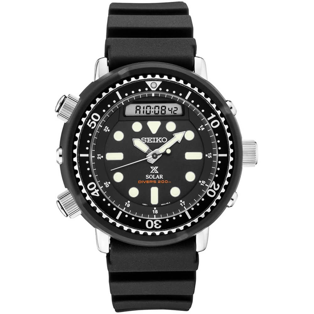 Seiko Prospex Solar Hybrid Dive Watch - Black