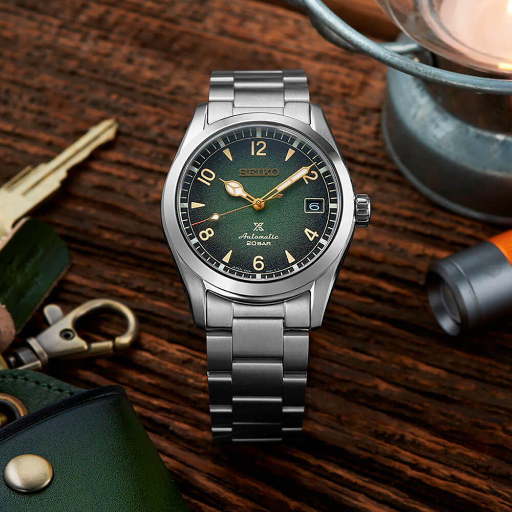 SPB121 Seiko Prospex Alpinist Watch - Green/Brown Leather Band