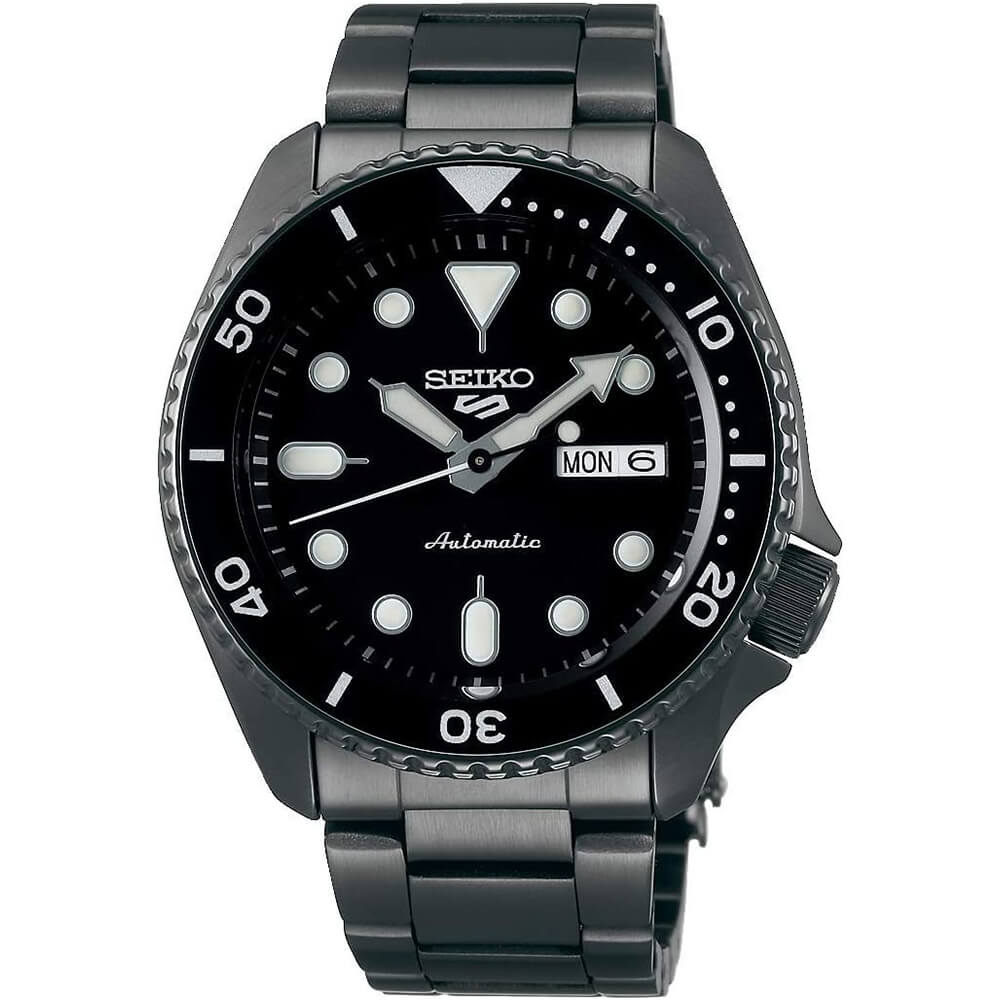 Seiko 5 Sports 24-Jewel Automatic Watch - Black/Stainless