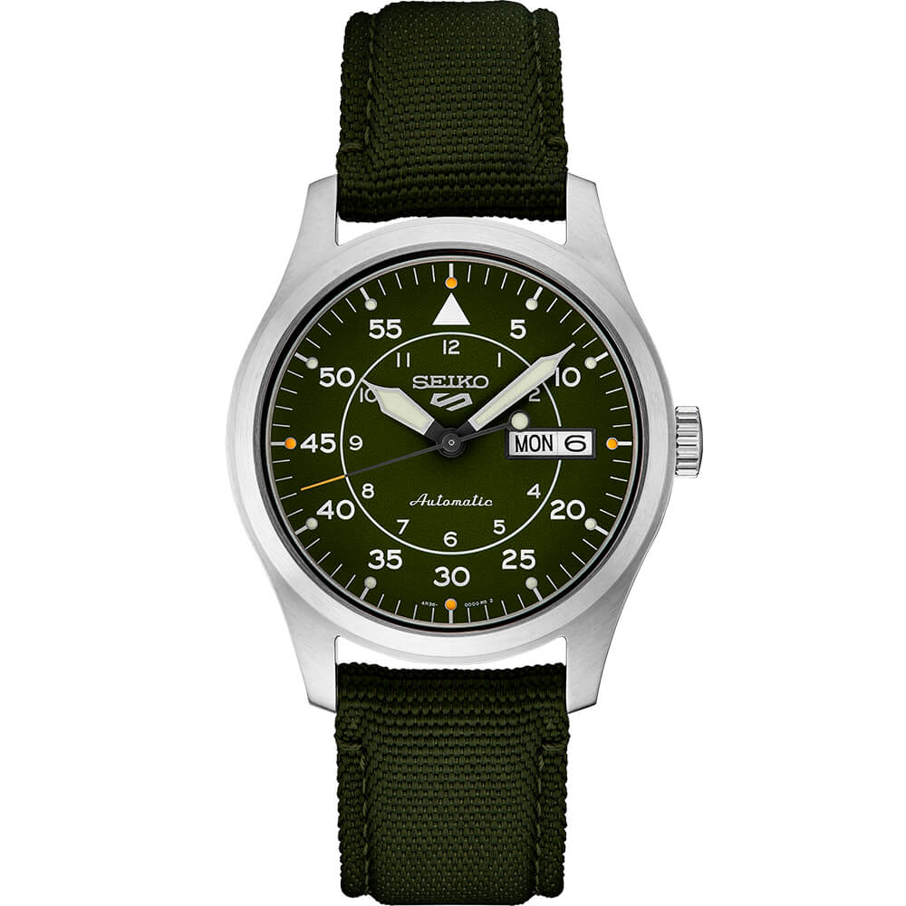Seiko 5 Mens Green Sports Watch