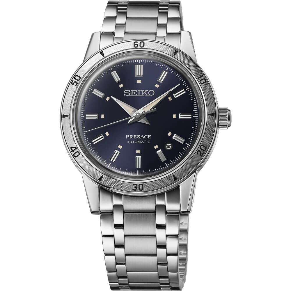 Seiko Presage Style60s Collection Automatic Watch - Stainless/Blue