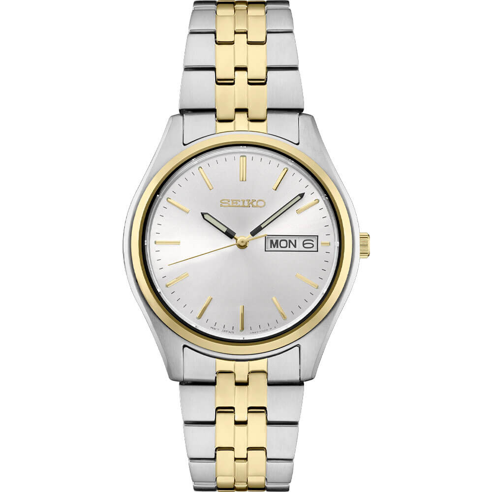 Seiko Essentials Collection Quartz Watch - Two Tone Stainless/White