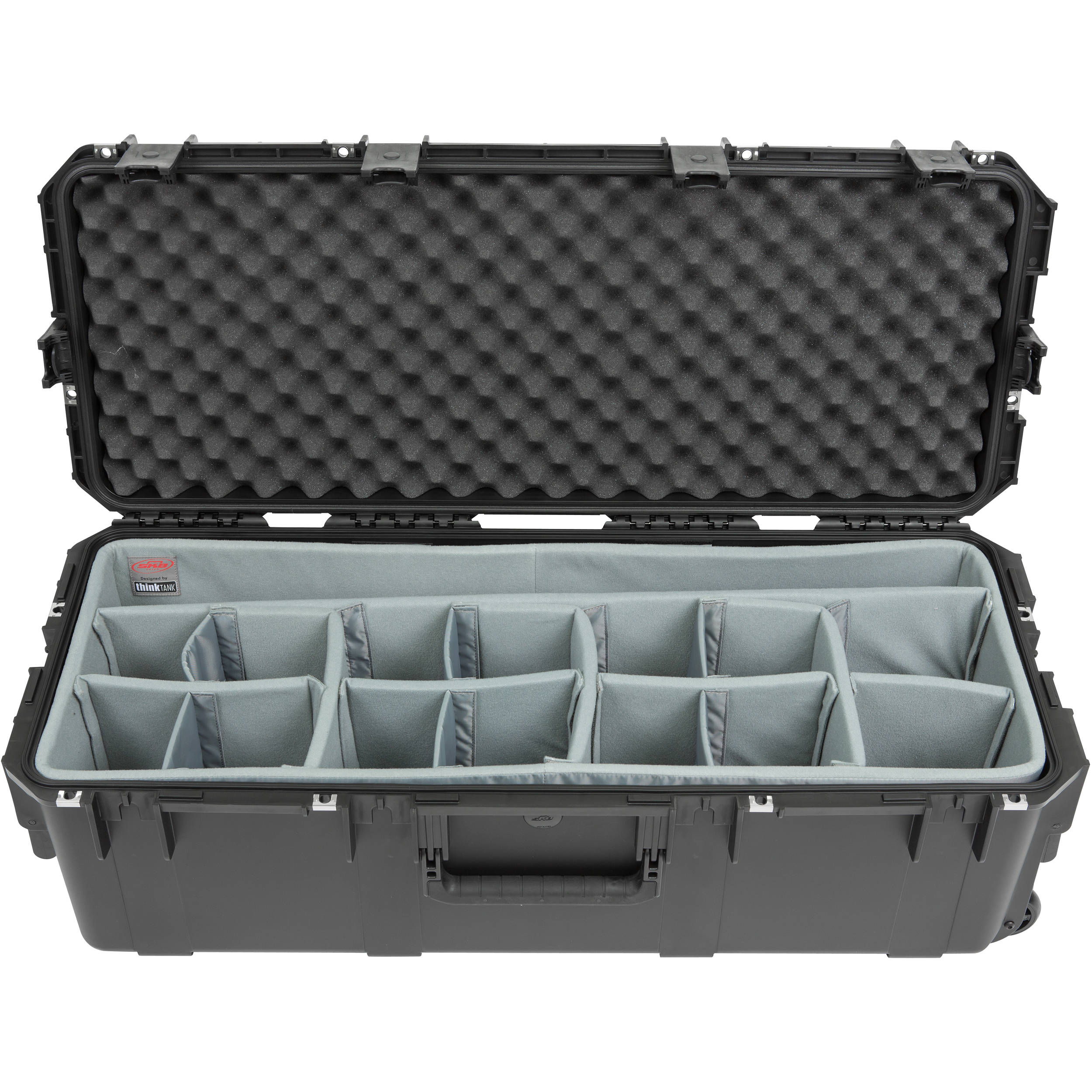 Skb iSeries 3613-12 Case with Think Tank Lighting/Stand Dividers & Lid Foam (Black)