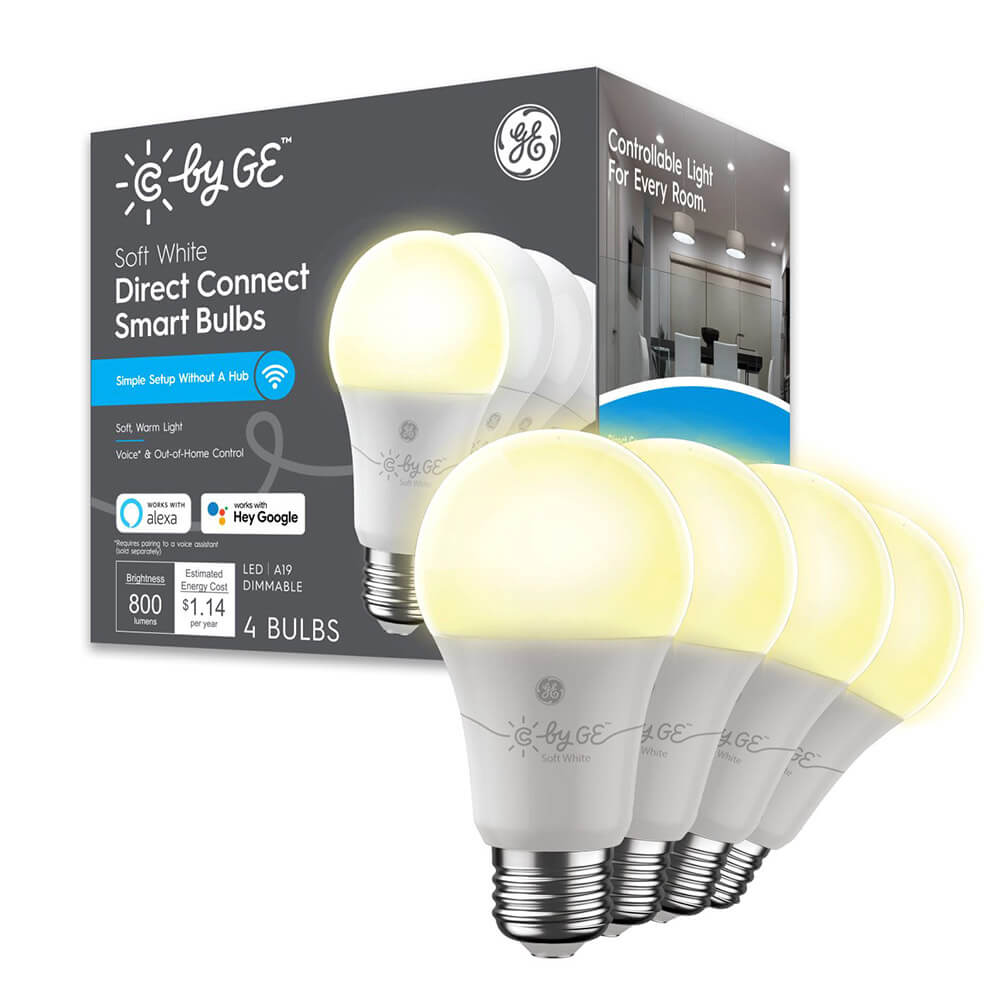 Cync by GE Soft White Direct Connect Smart Bulbs (4 LED A19 Light Bulbs)