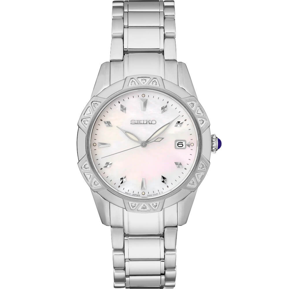 Seiko Diamond Quartz - White/Stainless Steel - 33.2mm