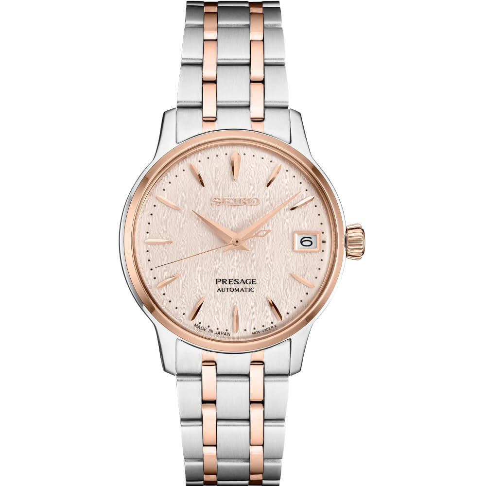 Seiko Presage Automatic - Rose Gold/Stainless w/ Date Calendar - 33.8mm