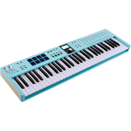 ARTURIA KeyLab Essential mk3 61-Key Universal MIDI Controller and Software (Aquamarine)