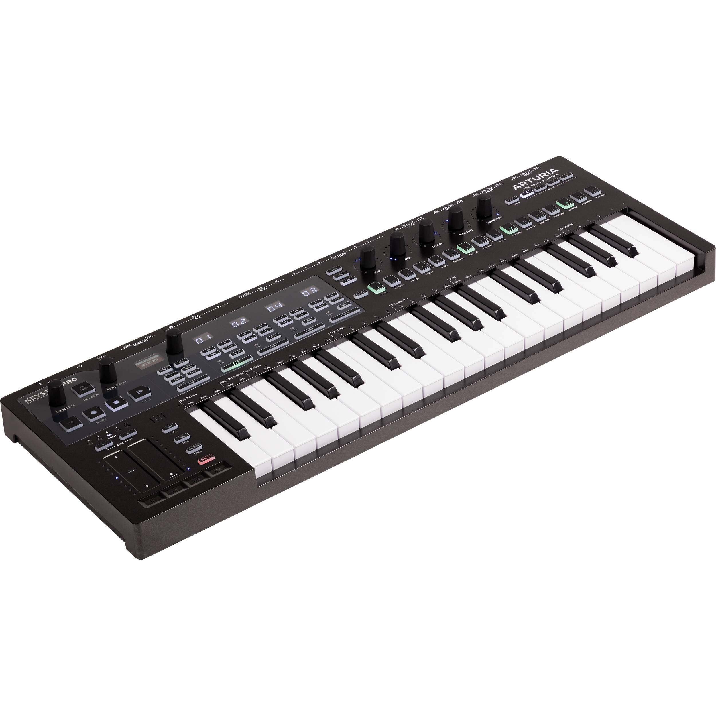 Arturia KeyStep Pro Chroma Multifunctional Sequencing and Performance Controller (Metallic Gray)