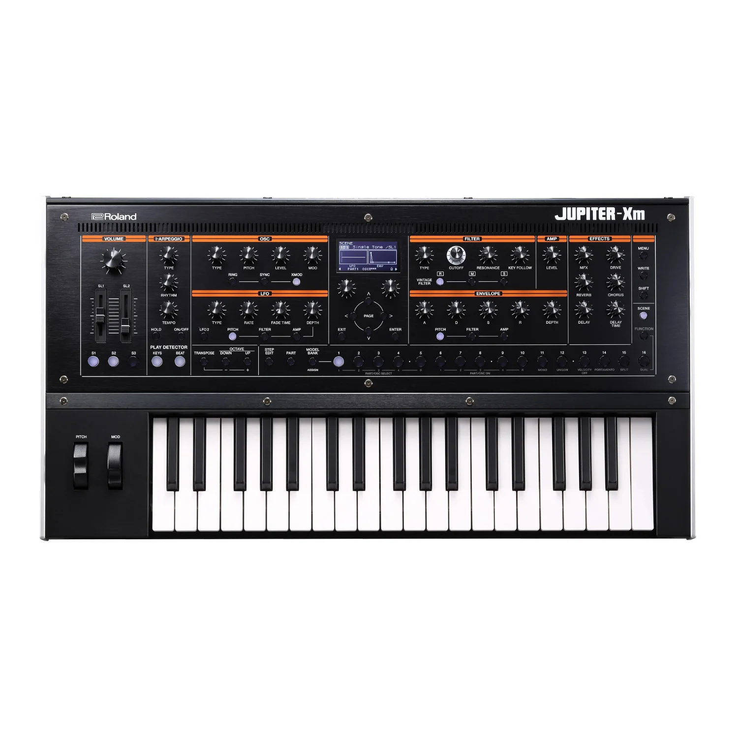 Roland JUPITER-XM 37-Note Slim Keyboard Synthesizer with Bluetooth MIDI