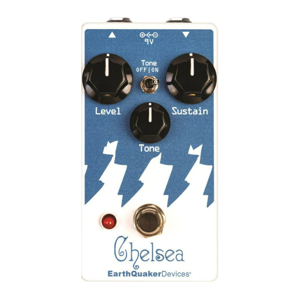 Earthquaker Chelsea Low End Fuzz Driver Pedal with 9 Volt DC Power Supply