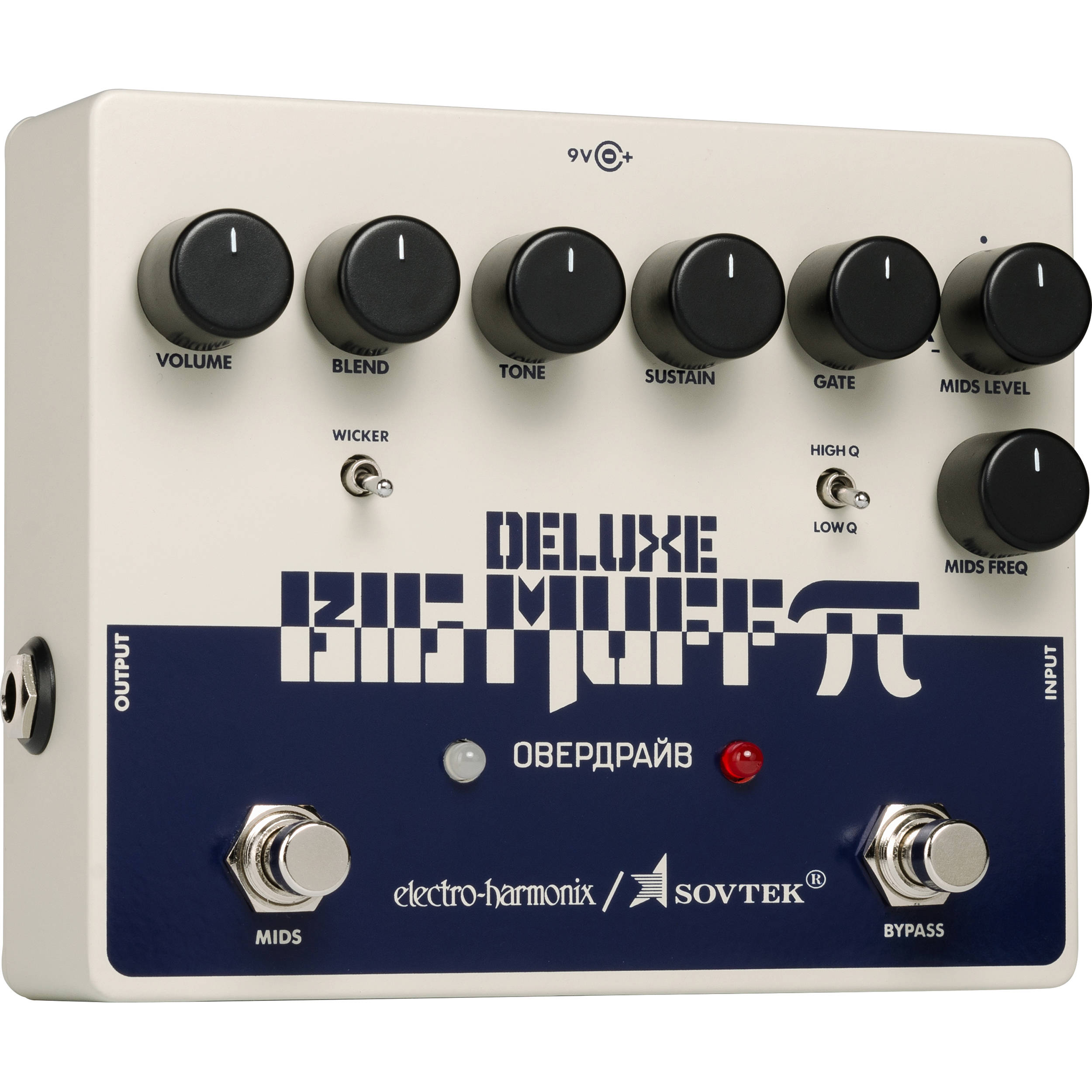 Electro-harmonix Sovtek Deluxe Big Muff Pi Distortion Pedal for Electric Guitar and Bass