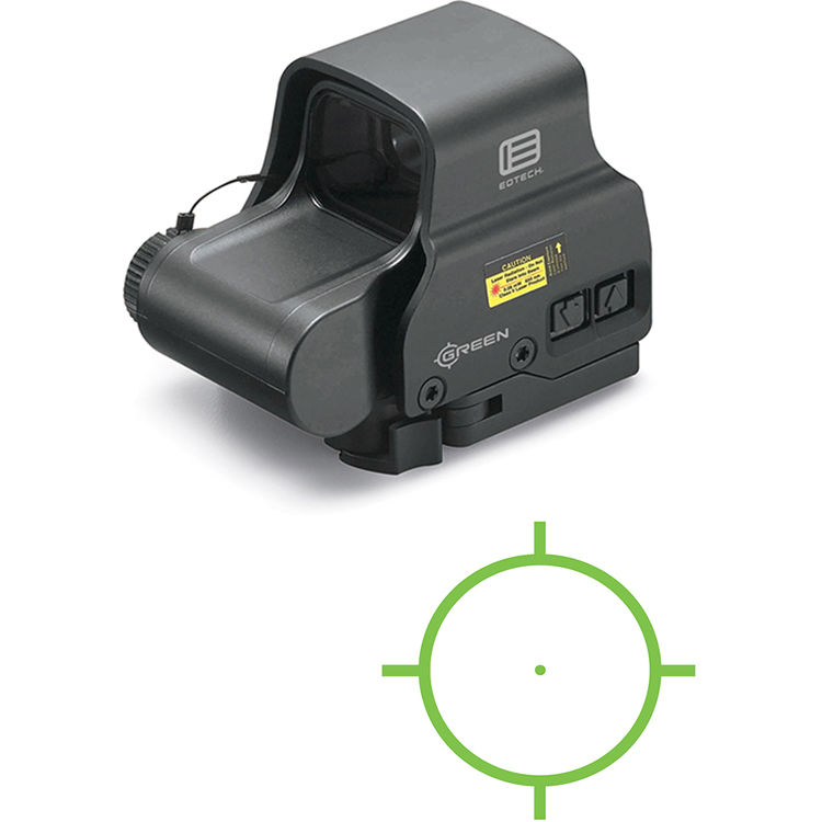 Eotech Holographic Weapon Sight with Side Buttons-Single QD Lever (1 MOA Green Dot Reticle)
