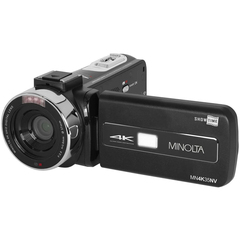 Minolta MN4K35NV UHD 4K IR Night Vision Camcorder (Black)