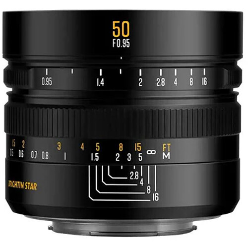 Brightin Star 50mm f/0.95 Lens (FUJIFILM X, Black)