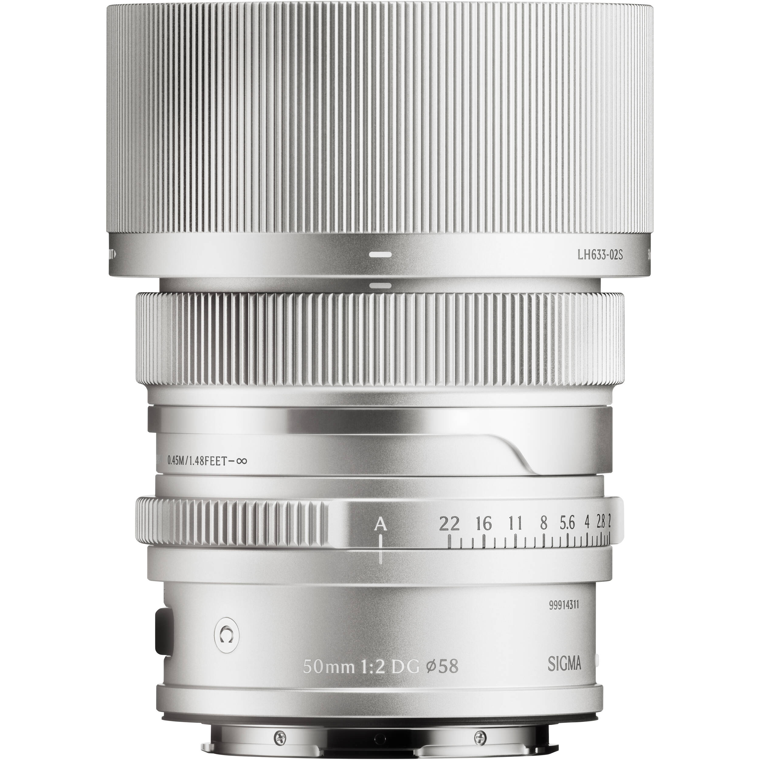 Sigma 50mm f/2 DG Contemporary Lens (L-Mount, Silver)