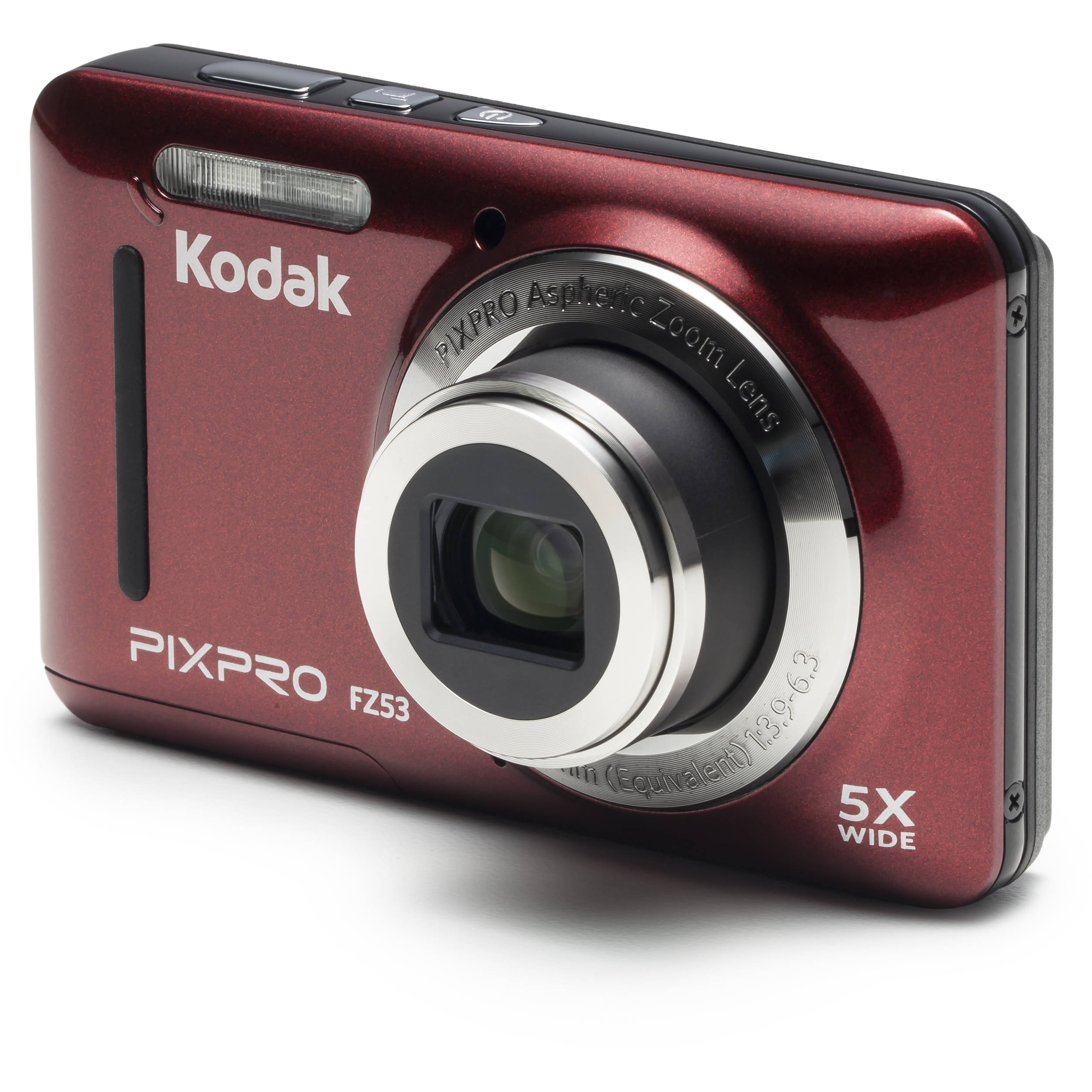 Kodak PixPro FZ53 Compact Digital Camera (Red),