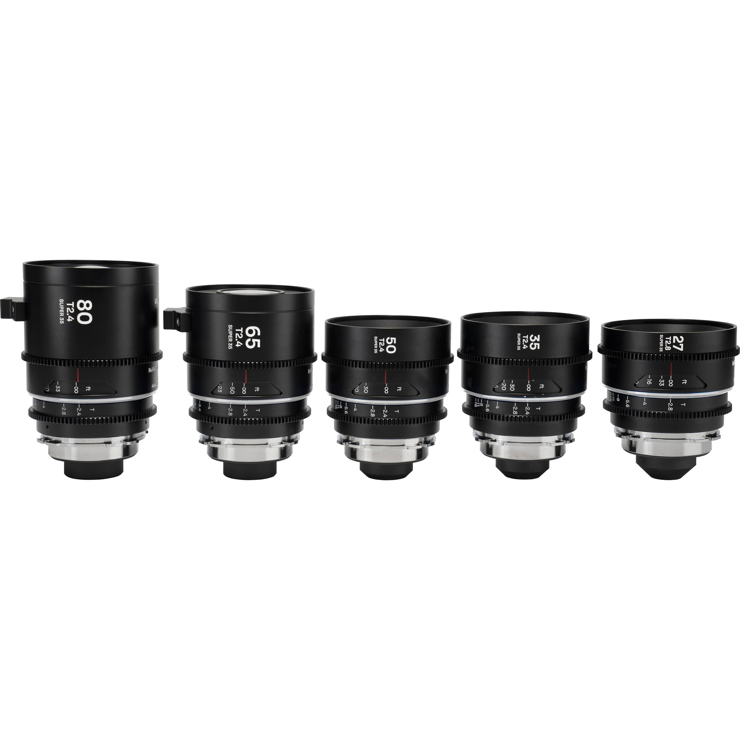Venus optics Laowa Nanomorph S35 Anaomorphic Prime 5-Lens Bundle (ARRI PL & Canon EF, Silver Flare)