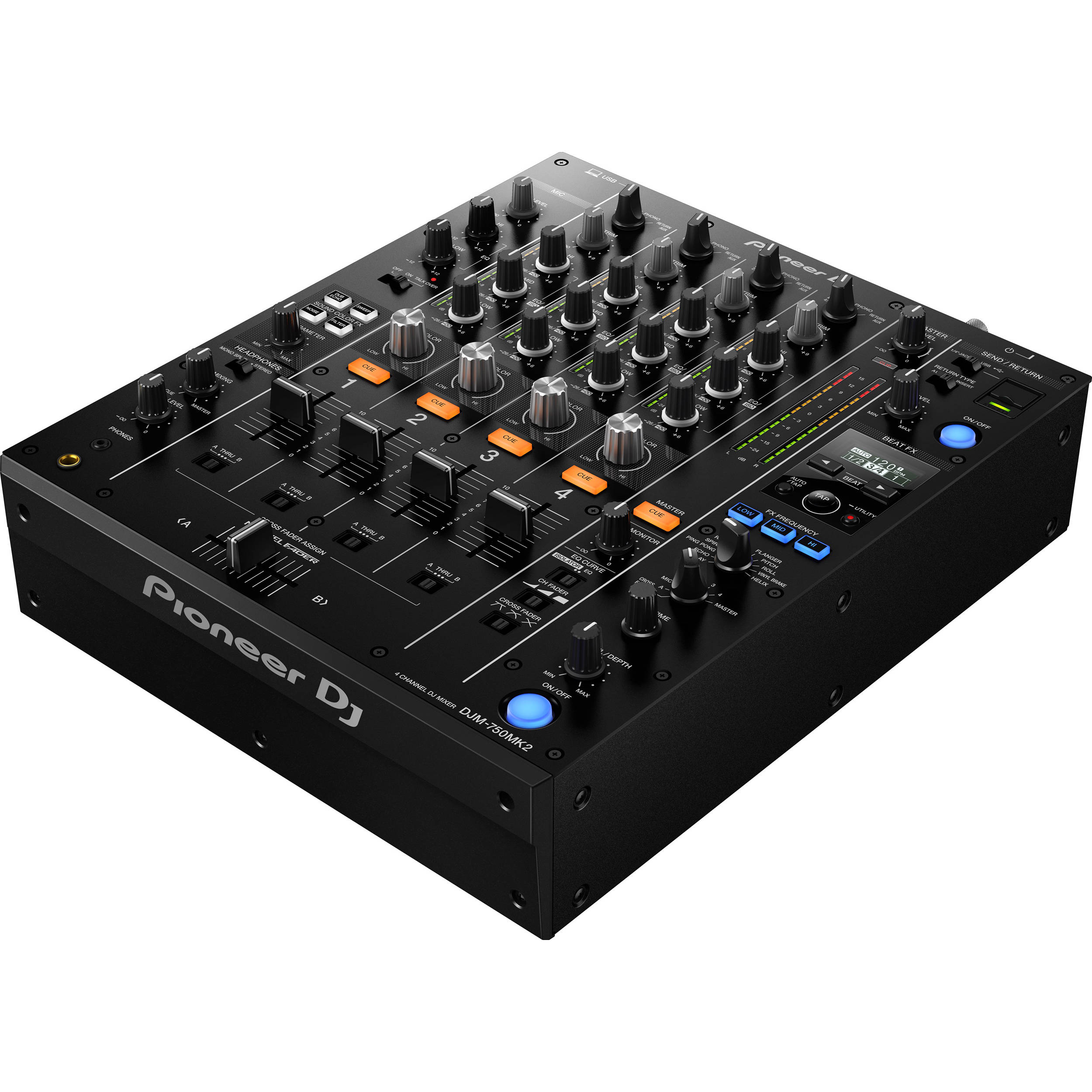 Pioneer dj DJM-750MK2 4-Channel Professional DJ Club Mixer with USB Soundcard