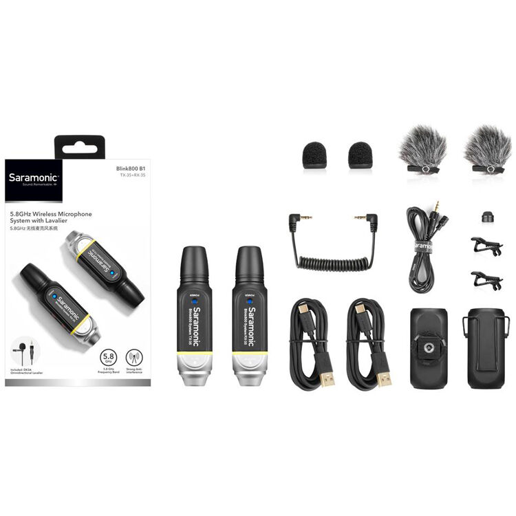 Saramonic Blink 800 B1 Digital Wireless Omni Lavalier Microphone System (5.8 GHz)