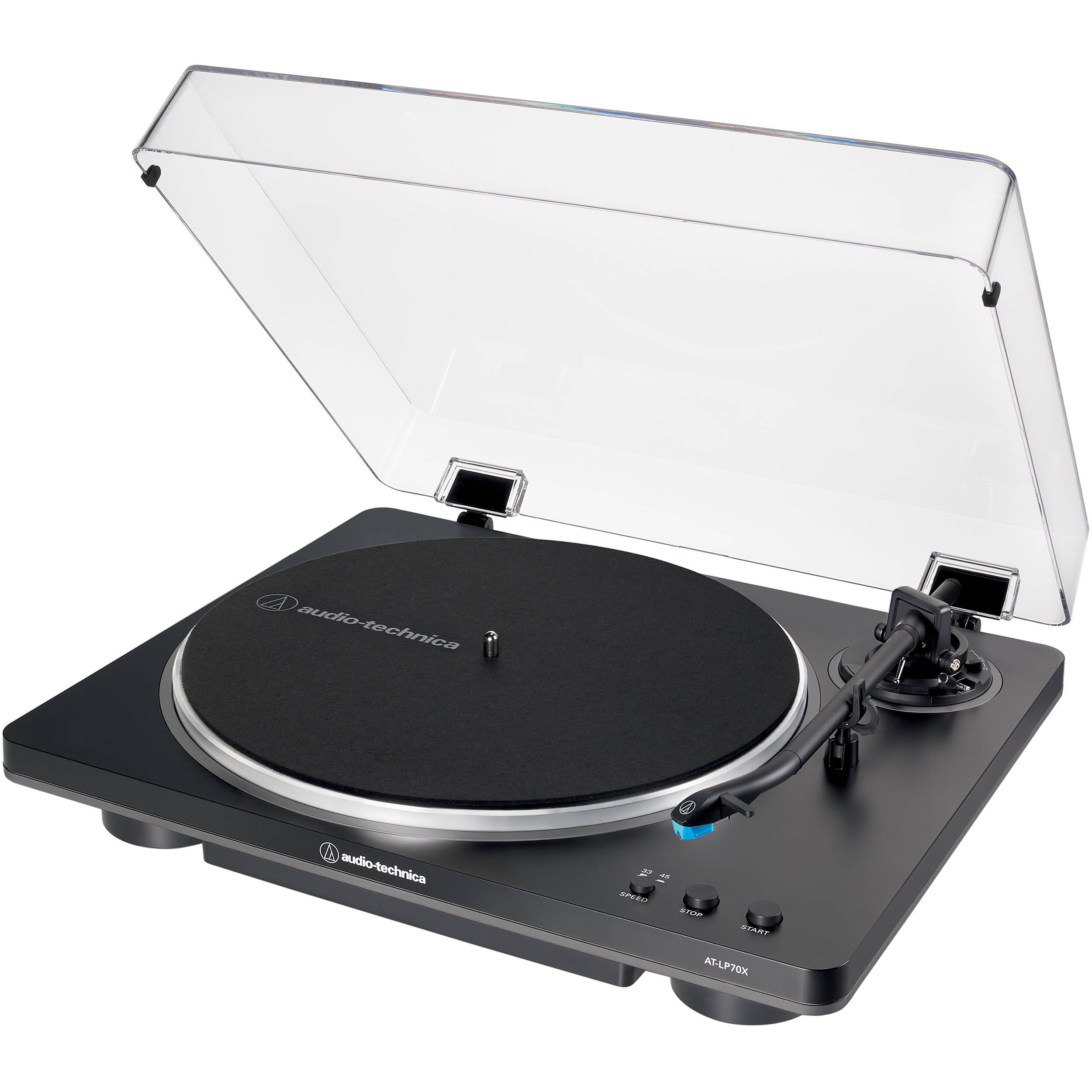 Audio Technica AT-LP70X Fully Automatic Belt-Drive Turntable (Black and Gray)