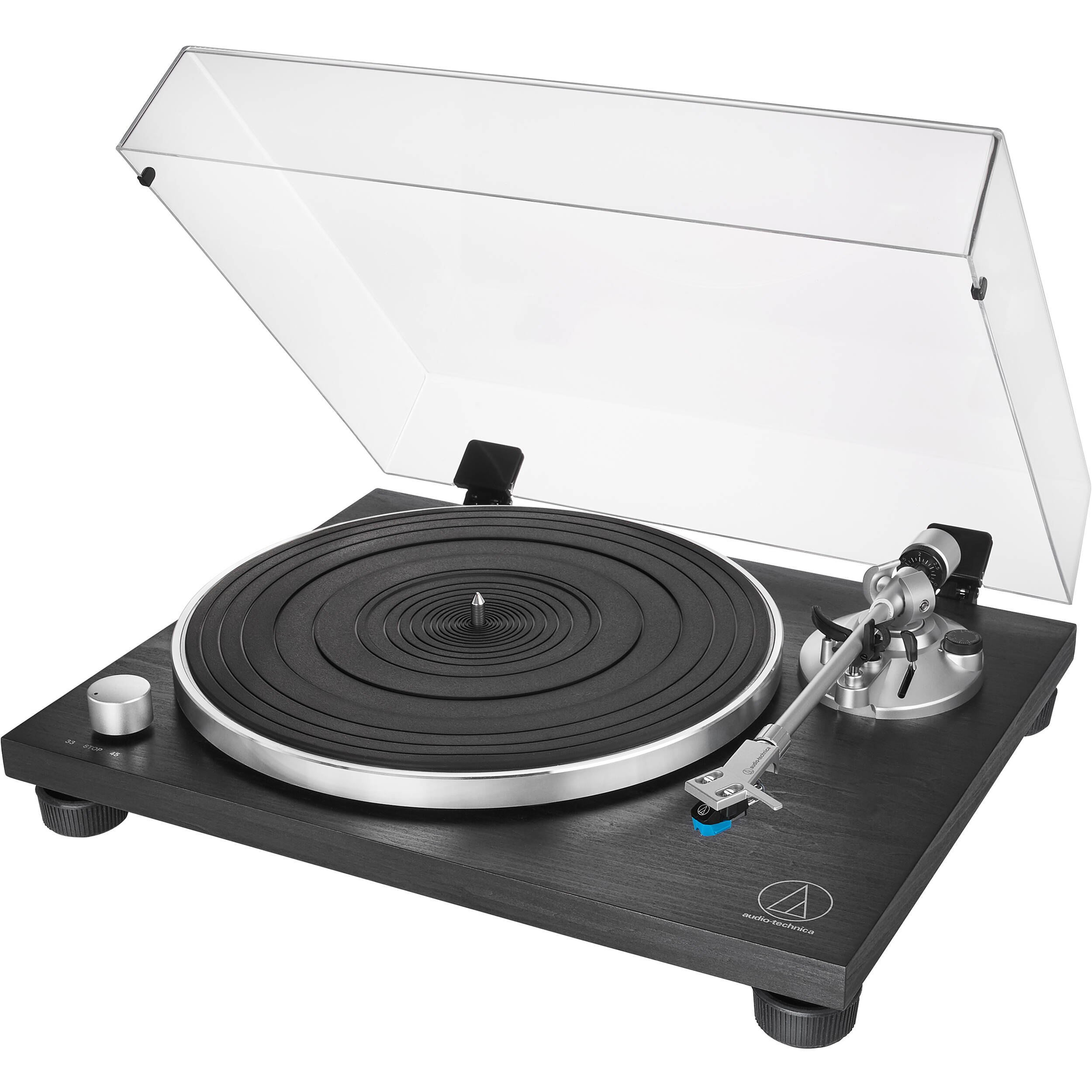Audio Technica AT-LPW30BK Manual Two-Speed Turntable (Black)