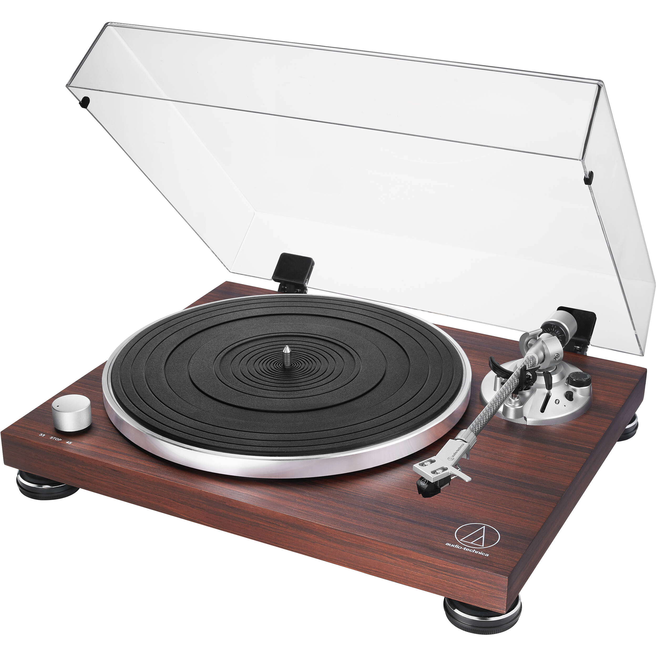 Audio Technica AT-LPW50BT-RW Manual Two-Speed Turntable with Bluetooth