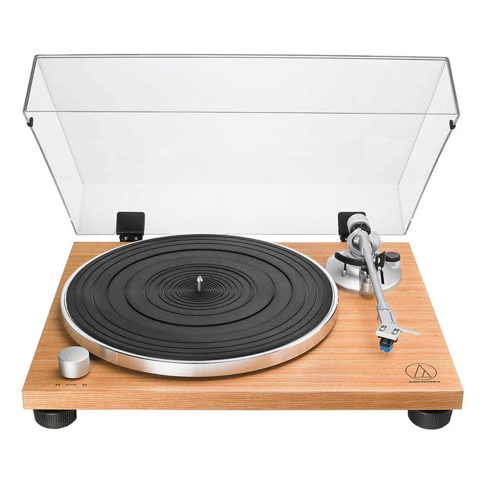 Audio Technica Fully Manual Belt-Drive Turntable- Wood