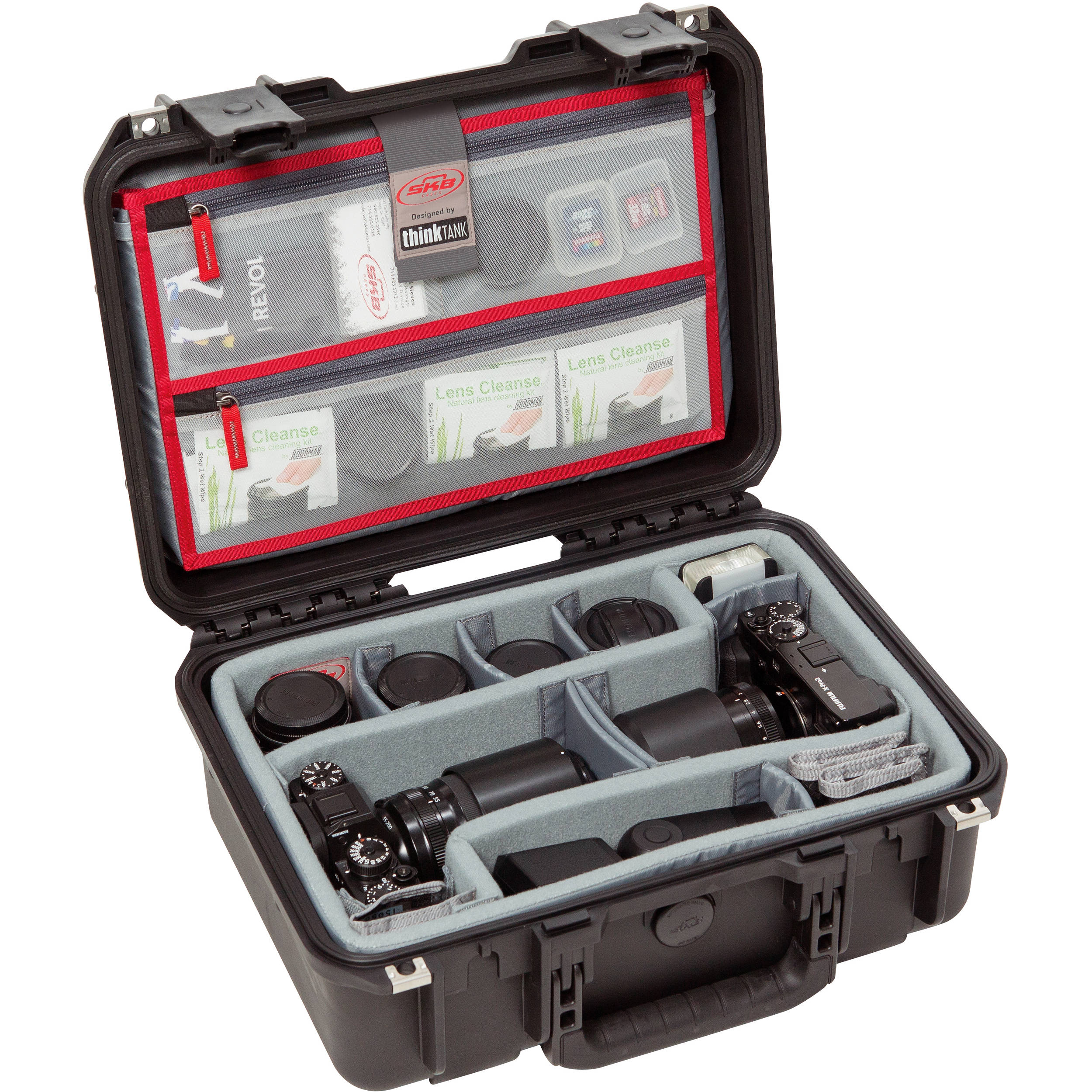 Skb iSeries 1510-6 Case w/Think Tank Designed Photo Dividers & Lid Organizer (Black)